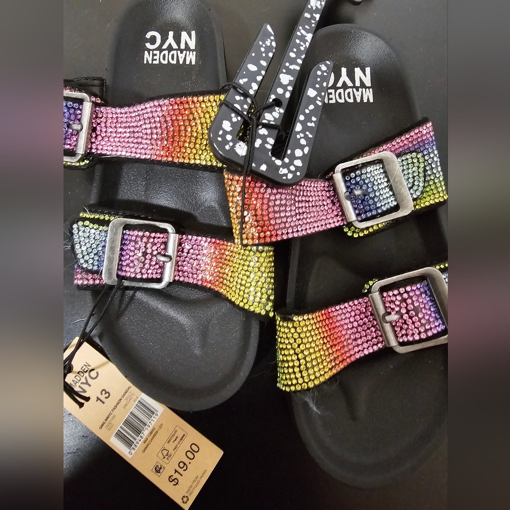 Girls rhinestone slides